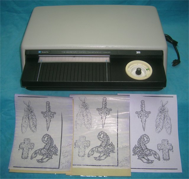 3M Thermofax Machine Transparency Maker Tattoo Stencil Flash Thermalfax