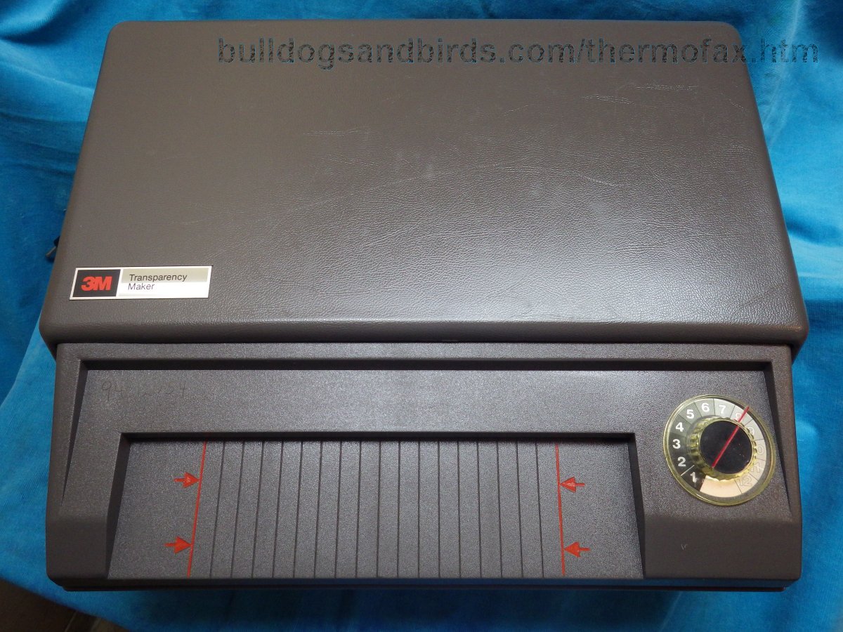3M TRANSPARENCY MAKER ThermoFax MACHINE Thermal COPIER TATTOOS FLASH